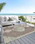 LOOMLAN Rugs Elira Brown Washable Indoor-Outdoor Rug
