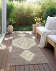 LOOMLAN Rugs Elira Brown Washable Indoor-Outdoor Rug
