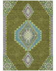 LOOMLAN Rugs Elira Green Washable Indoor-Outdoor Rug