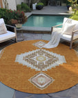 LOOMLAN Rugs Elira Orange Washable Indoor-Outdoor Rug