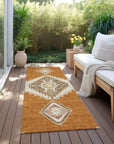 LOOMLAN Rugs Elira Orange Washable Indoor-Outdoor Rug