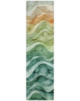LOOMLAN Rugs Elissar Teal Washable Indoor-Outdoor Rug