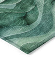 LOOMLAN Rugs Elissar Teal Washable Indoor-Outdoor Rug