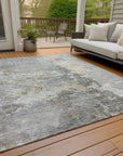 LOOMLAN Rugs Ellior Gray Washable Indoor-Outdoor Rug