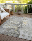 LOOMLAN Rugs Ellior Gray Washable Indoor-Outdoor Rug