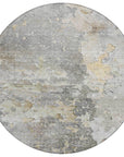 LOOMLAN Rugs Ellior Gray Washable Indoor-Outdoor Rug