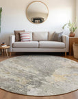 LOOMLAN Rugs Ellior Gray Washable Indoor-Outdoor Rug