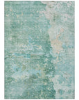 LOOMLAN Rugs Ellior Green Washable Indoor-Outdoor Rug