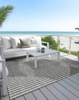 LOOMLAN Rugs Elowen Charcoal Washable Indoor-Outdoor Rug