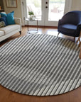 LOOMLAN Rugs Elowen Charcoal Washable Indoor-Outdoor Rug