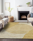 LOOMLAN Rugs Elowen Gold Washable Indoor-Outdoor Rug