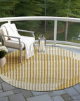 LOOMLAN Rugs Elowen Gold Washable Indoor-Outdoor Rug
