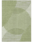 LOOMLAN Rugs Elowen Green Washable Indoor-Outdoor Rug