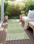 LOOMLAN Rugs Elowen Green Washable Indoor-Outdoor Rug