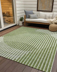 LOOMLAN Rugs Elowen Green Washable Indoor-Outdoor Rug