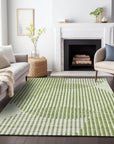 LOOMLAN Rugs Elowen Green Washable Indoor-Outdoor Rug
