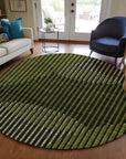 LOOMLAN Rugs Elowen Olive Washable Indoor-Outdoor Rug