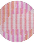 LOOMLAN Rugs Elowen Pink Washable Indoor-Outdoor Rug