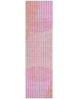 LOOMLAN Rugs Elowen Pink Washable Indoor-Outdoor Rug