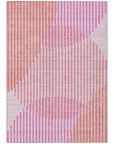 LOOMLAN Rugs Elowen Pink Washable Indoor-Outdoor Rug