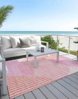 LOOMLAN Rugs Elowen Pink Washable Indoor-Outdoor Rug