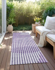 LOOMLAN Rugs Elowen Purple Washable Indoor-Outdoor Rug