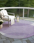 LOOMLAN Rugs Elowen Purple Washable Indoor-Outdoor Rug