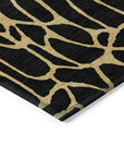 LOOMLAN Rugs Elowira Black Washable Indoor-Outdoor Rug