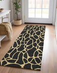 LOOMLAN Rugs Elowira Black Washable Indoor-Outdoor Rug
