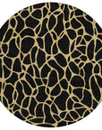 LOOMLAN Rugs Elowira Black Washable Indoor-Outdoor Rug