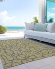 LOOMLAN Rugs Elowira Gold Washable Indoor-Outdoor Rug
