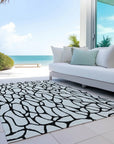 LOOMLAN Rugs Elowira Ivory Washable Indoor-Outdoor Rug