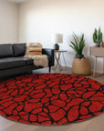 LOOMLAN Rugs Elowira Red Washable Indoor-Outdoor Rug