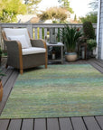 LOOMLAN Rugs Elu Green Washable Indoor-Outdoor Rug