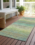 LOOMLAN Rugs Elu Green Washable Indoor-Outdoor Rug
