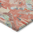 LOOMLAN Rugs Elyndra Orange Washable Indoor-Outdoor Rug
