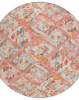 LOOMLAN Rugs Elyndra Orange Washable Indoor-Outdoor Rug