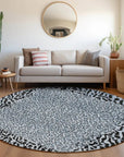 LOOMLAN Rugs Elyvia Blue Washable Indoor-Outdoor Rug