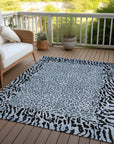 LOOMLAN Rugs Elyvia Blue Washable Indoor-Outdoor Rug