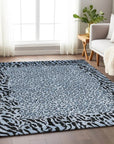 LOOMLAN Rugs Elyvia Blue Washable Indoor-Outdoor Rug