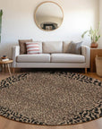 LOOMLAN Rugs Elyvia Brown Washable Indoor-Outdoor Rug