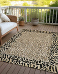 LOOMLAN Rugs Elyvia Gold Washable Indoor-Outdoor Rug