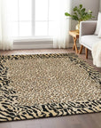 LOOMLAN Rugs Elyvia Gold Washable Indoor-Outdoor Rug