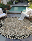 LOOMLAN Rugs Elyvia Gold Washable Indoor-Outdoor Rug
