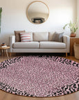 LOOMLAN Rugs Elyvia Pink Washable Indoor-Outdoor Rug