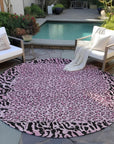 LOOMLAN Rugs Elyvia Pink Washable Indoor-Outdoor Rug
