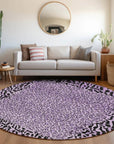 LOOMLAN Rugs Elyvia Purple Washable Indoor-Outdoor Rug