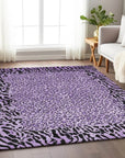 LOOMLAN Rugs Elyvia Purple Washable Indoor-Outdoor Rug