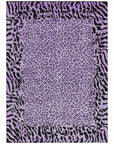 LOOMLAN Rugs Elyvia Purple Washable Indoor-Outdoor Rug