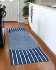 LOOMLAN Rugs Ember Blue Washable Indoor-Outdoor Rug